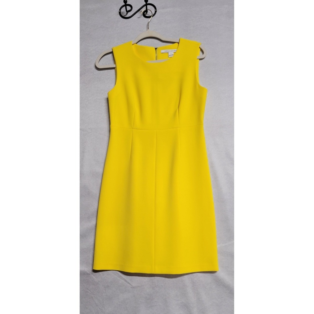 Yellow Short Diane Von Furstenberg Sleeveless Dress Size 4